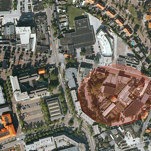 Luchtfoto met aanduiding locatie door Wan de Kimpe.JPG