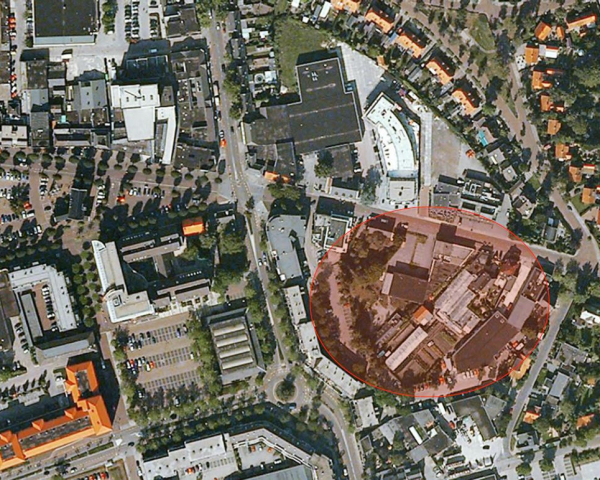 Luchtfoto met aanduiding locatie door Wan de Kimpe.JPG
