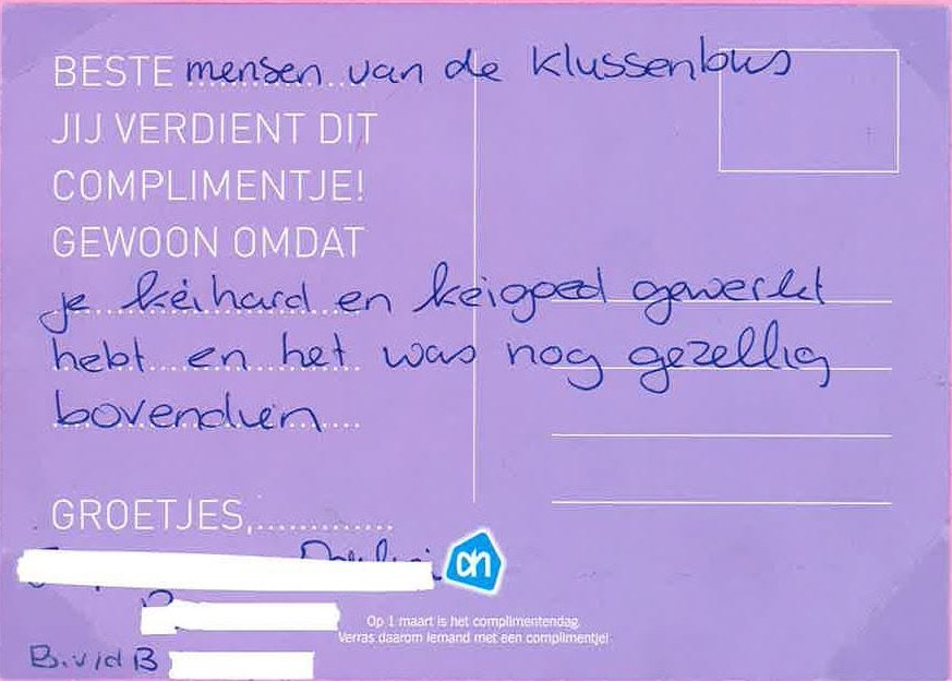 Bedankje 2016
